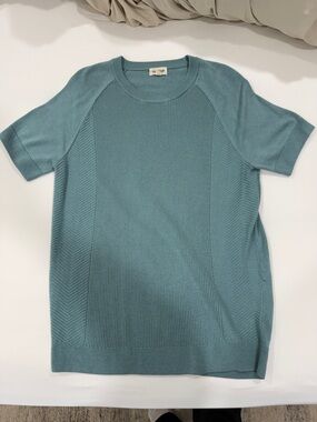 Men's Short-Sleeve Knit Crew in Teal